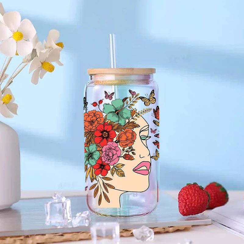UV DTF Transfer Sticker Sisters girl for The 16oz Libbey Glasses Wraps Bottles Cup Can DIY Waterproof Decals D7901 dtf transfer sticker