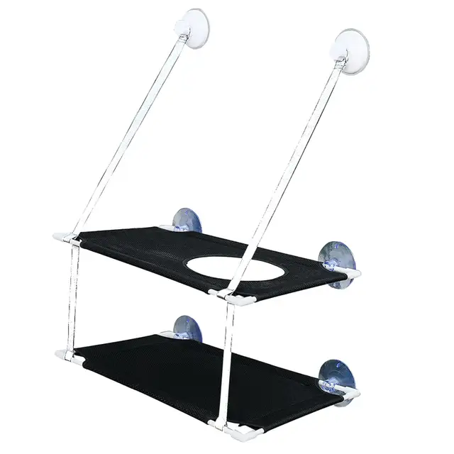 Cat Bed Window Mounted Cat Hammock Bed Pet Seat Super Suction Cup Hanging Lounger Soft Warm Bed for Cats Small Dogs Rabbits 4