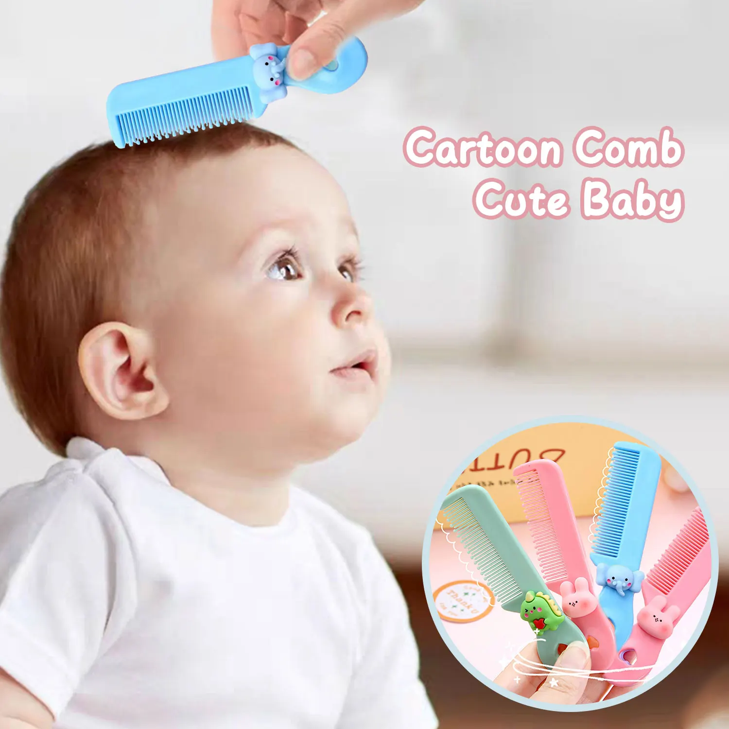 Cute children baby comb newborn special portable small comb safety anti-scratch cute distribution hair brush comb hair comb hair comb set
