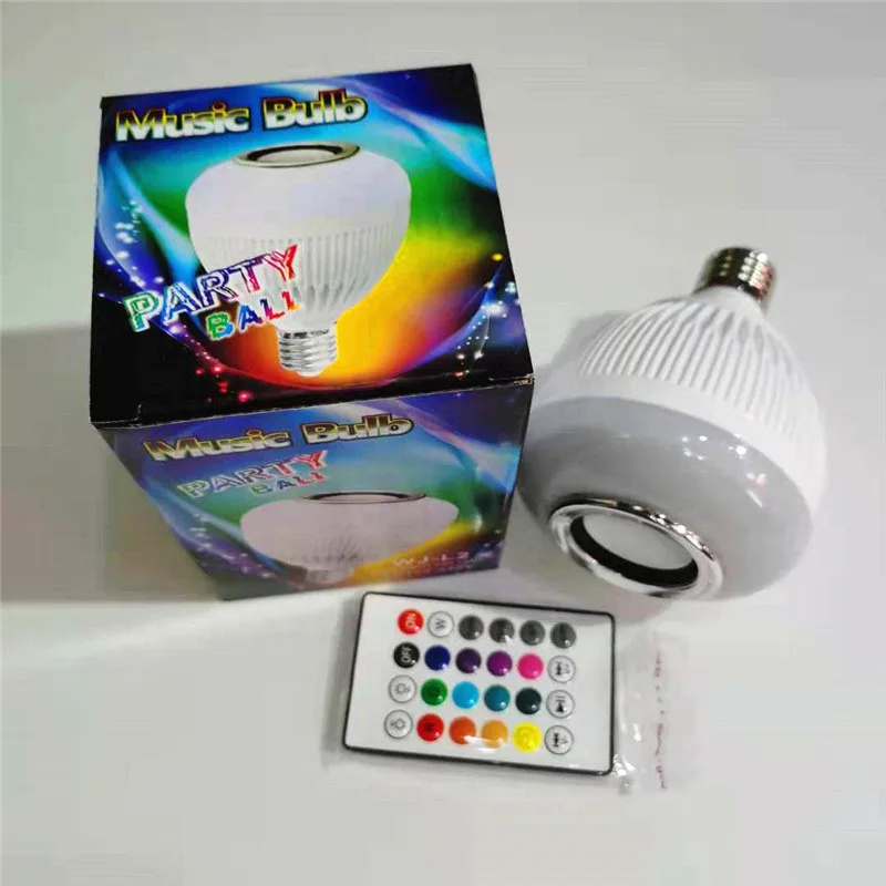 LED Wireless Bluetooth Music Bulb RGB Color Changing Colorful Home Decor Party Atmosphere Light Accessories Remote Control