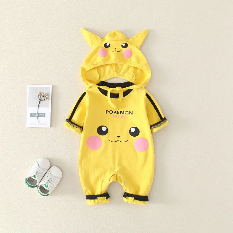 Pokemon Pikachu Baby Children Autumn Winter Warm Jumpsuit Cartoon Cute  Toddler Romper Crawling Clothes Newborn Boy Costume Cloth - Fantasy  Figurines - AliExpress