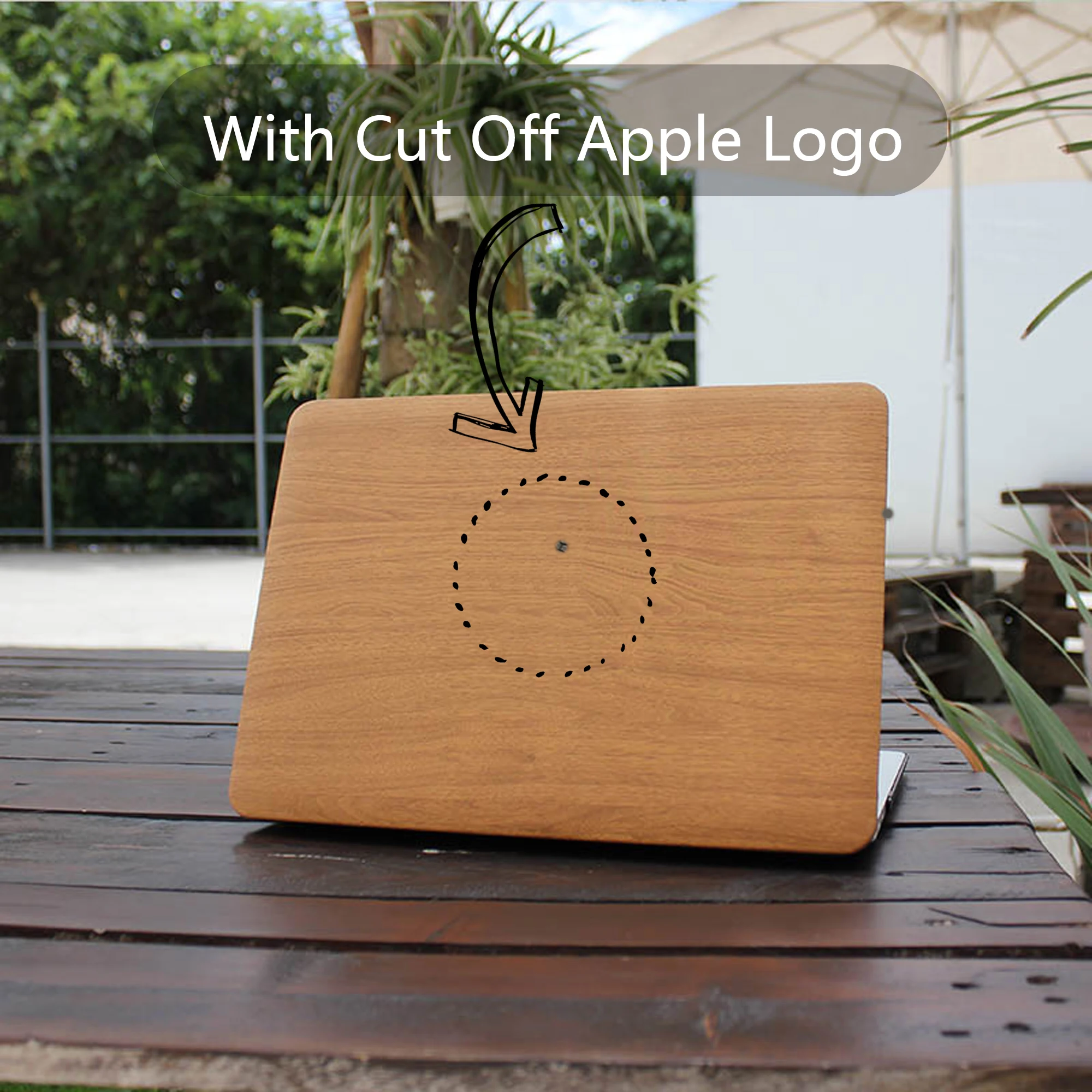 Oco Grão de Madeira Dura Macbook Case para Macbook ar 13 Retina Pro 13 15 16 14 A2442 A2485 Macbook Acessórios - Imagem 2