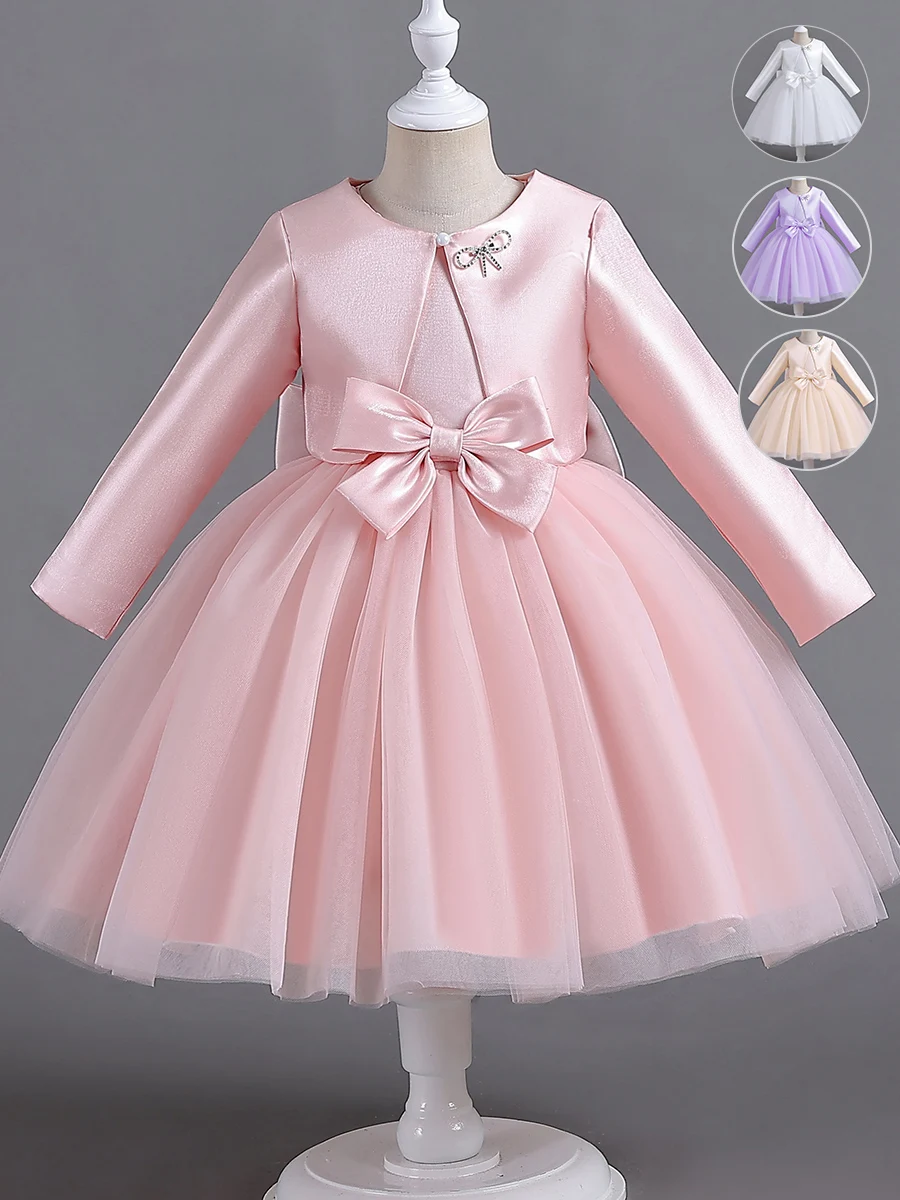 princess-dress-girls'-new-summer-dress-dress-two-piece-flower-girl-festival-performance-little-girl