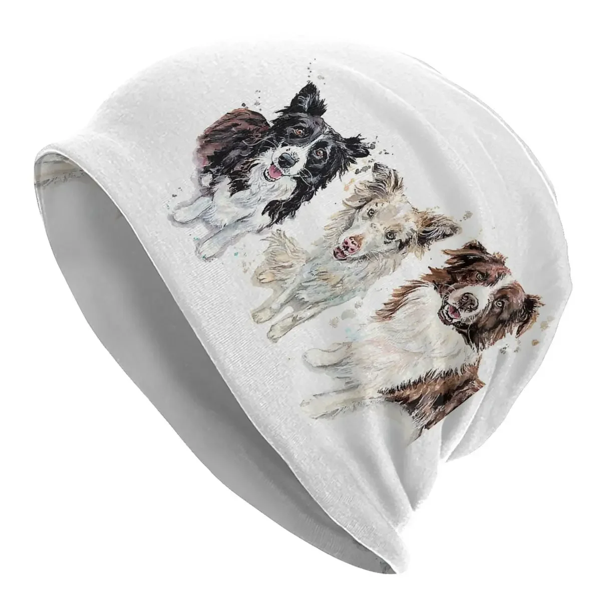 

Border Collie Warm Knitted Cap Hip Hop Bonnet Hat Autumn Winter Outdoor Beanies Hats for Men Women Adult