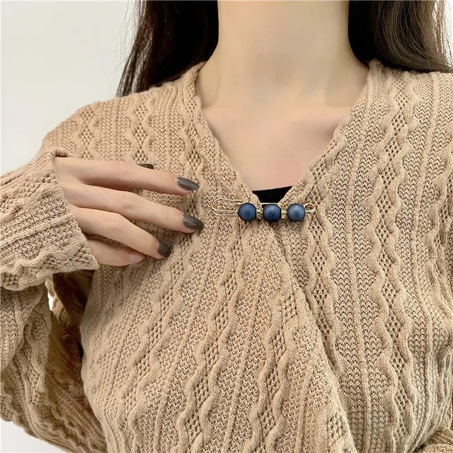 8 Spille Decorative Per Vestiti - Con Perle E Strass In Oro E Argento - Per Cardigan, Sciarpe, Cappelli - Foto 5