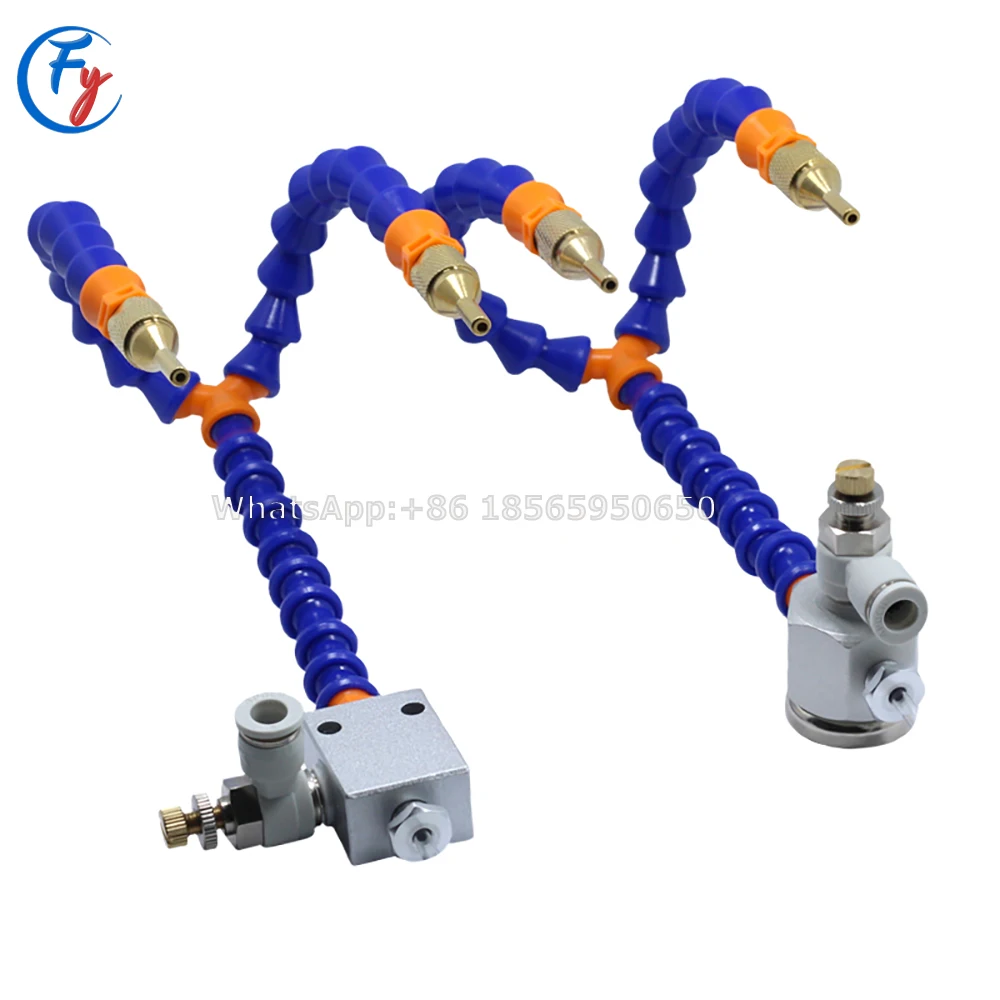 Machine Tool Cooling Pipe Blowing Nozzle Magnetic Base Double Head Water Spray Nozzle Oil Injection Pipe Circular Lathe Air Pipe 2