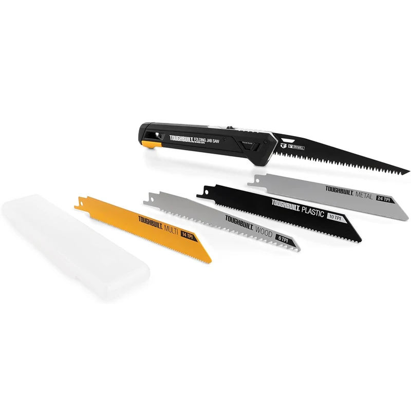 TOUGHBUILT TB-H4S5-23FU Folding Jab Saw With 4 Blades  Plastic Multi Metal Wood Reciprocating Saw Storage Case Hand Tool 2