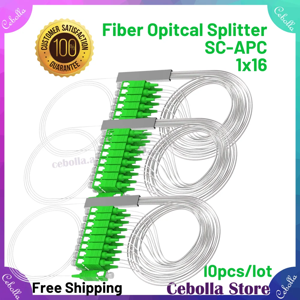 Spedizione Gratuita 10 Pz/Lotto Micro-Chiuso Splitter Sc Apc 1 X16 Plc Splitter 0.9Mm Mini Tubo D'Acciaio Tipo 1X16 Fibra Opitc Splitter