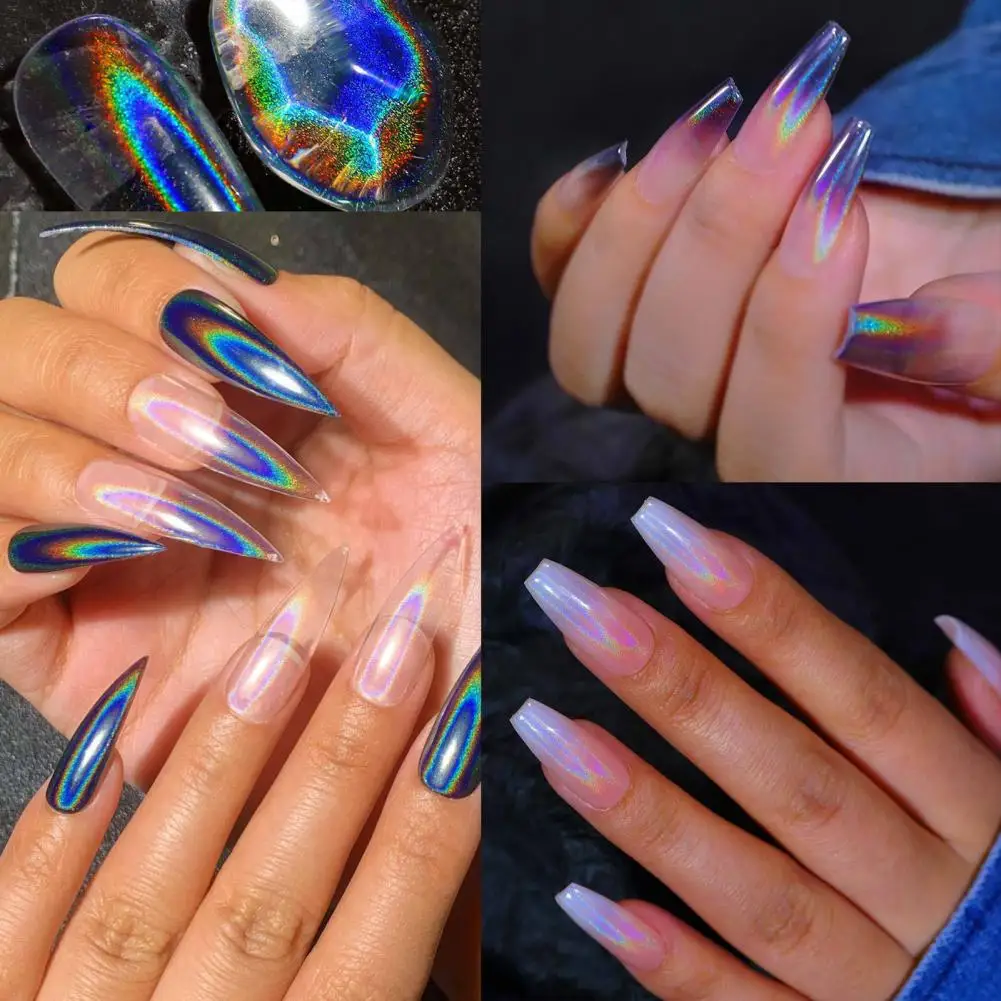 Nail Powder Fine Pigment Nail Mirror Powder Rainbow Color Manicure Glitter