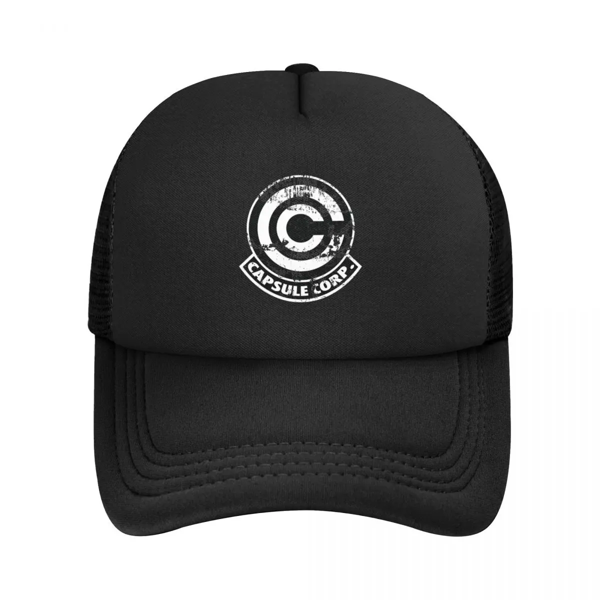 Unisex Capsule Corp Trucker Hat Sport Mesh Baseball Cap Polyester Anime DBZing Hat Sun Caps Adjustable Racing Cap Washable