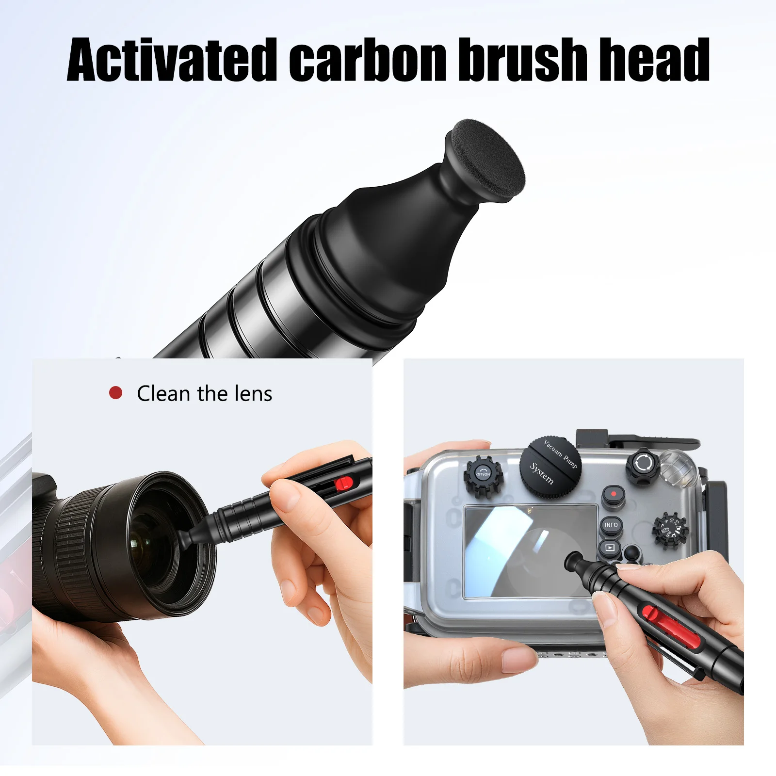 Camera Lens Cleaning Kit with Air Blower Brush Microfiber Cloth & Lens Pen 3-Piece DSLR Dust Removal Tools Set