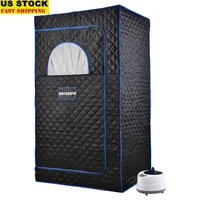 Portable Full Size Lightweight Steam Sauna Home Spa FCC Certified 2.6L Steam Generator 90 Min Timer Rust-Proof Auto Power Off 1