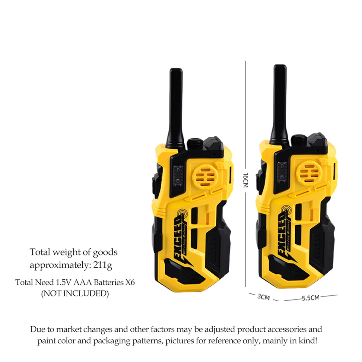 BAAU Kids Walkie Talkies, Electronic Long Range Talkies Toys 2 Way Radio Toy with Light,for Outdoor Sports Camping Climbing