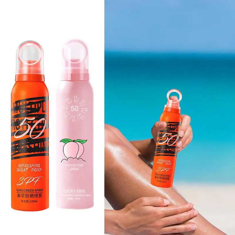 SPF50 Beach Body Sunscreen Spray Whitening Sunscreen Spray Waterproof Sun Protection Water Resistant Oil-Free Mist