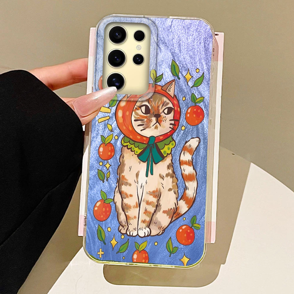 Elegant Black Cat Flower Design Silicone Phone Case - Luxury Protective Back Cover