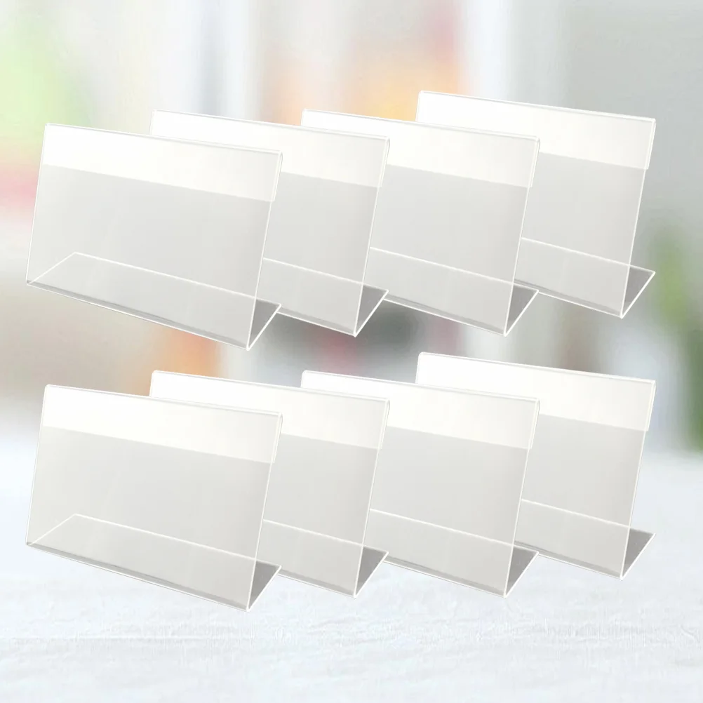 6x4cm Acrylic Shelf Sign Stands Holder Price Sign Standss Premium Plastic Transparent Price Sign Stands With Price Card L-Type