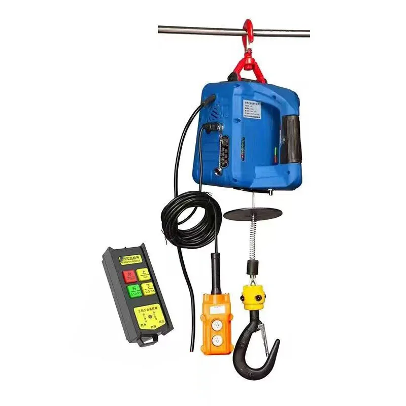 ping 160 meters remote control electric hoist portable hand winch traction block electric wire rope lifting hoist t
