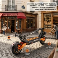 Trottinette Électrique Adulte 1200W, 60km Autonomie, Batterie 48V 20Ah, Pliable, Pneus 10", Frein à Disque, 25 km/h 4