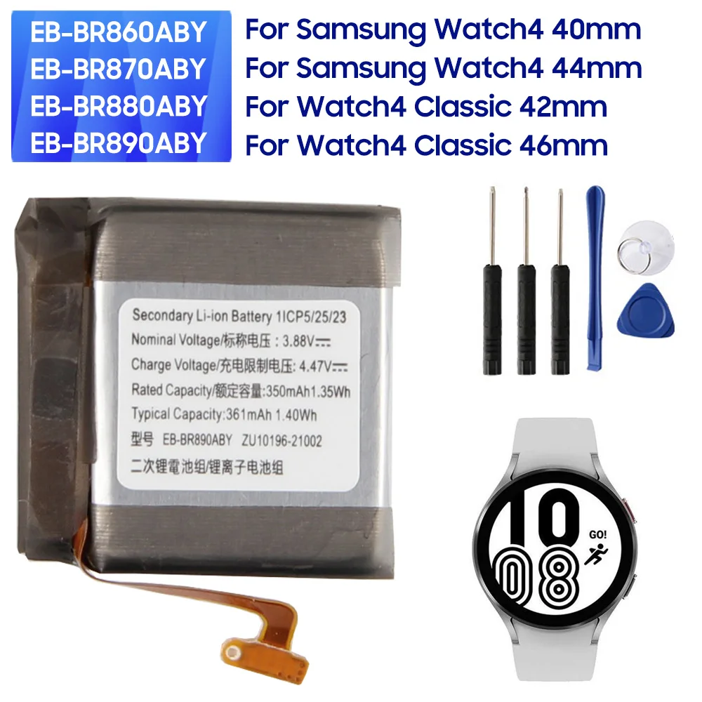 Nuova Batteria Di Ricambio Eb-Br860Aby Eb-Br870Aby Eb-Br880Aby Eb-Br890Aby Per Samsung Galaxy Watch4 Galaxy Watch4 Batteria Classica