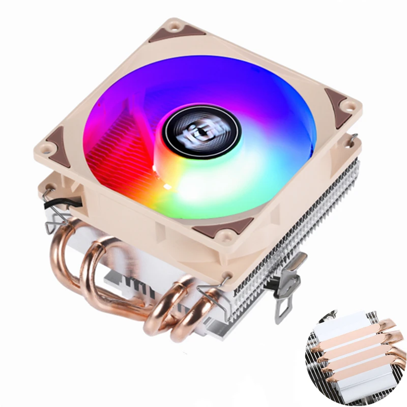 X79 X99 AMD Motherboard 4 Heat Pipe Cpu Cooler Cooling Fan RGB 90mm AM4 For Intel LGA 1700 2011