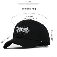 Gothic Street Punk Frauen Baseball Cap Cotton Fashion Embroidery Outdoor Black Sports Caps Men Women Hip Hop Snapback Dad Hats 4