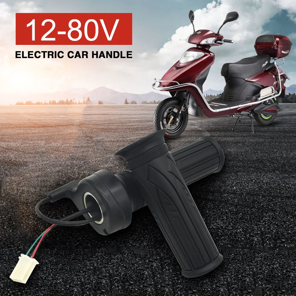 전기 자전거 가속 핸들용 트위스트 스로틀 가속기, 전기 자전거 수리 액세서리, 12V-80V, 2 개
