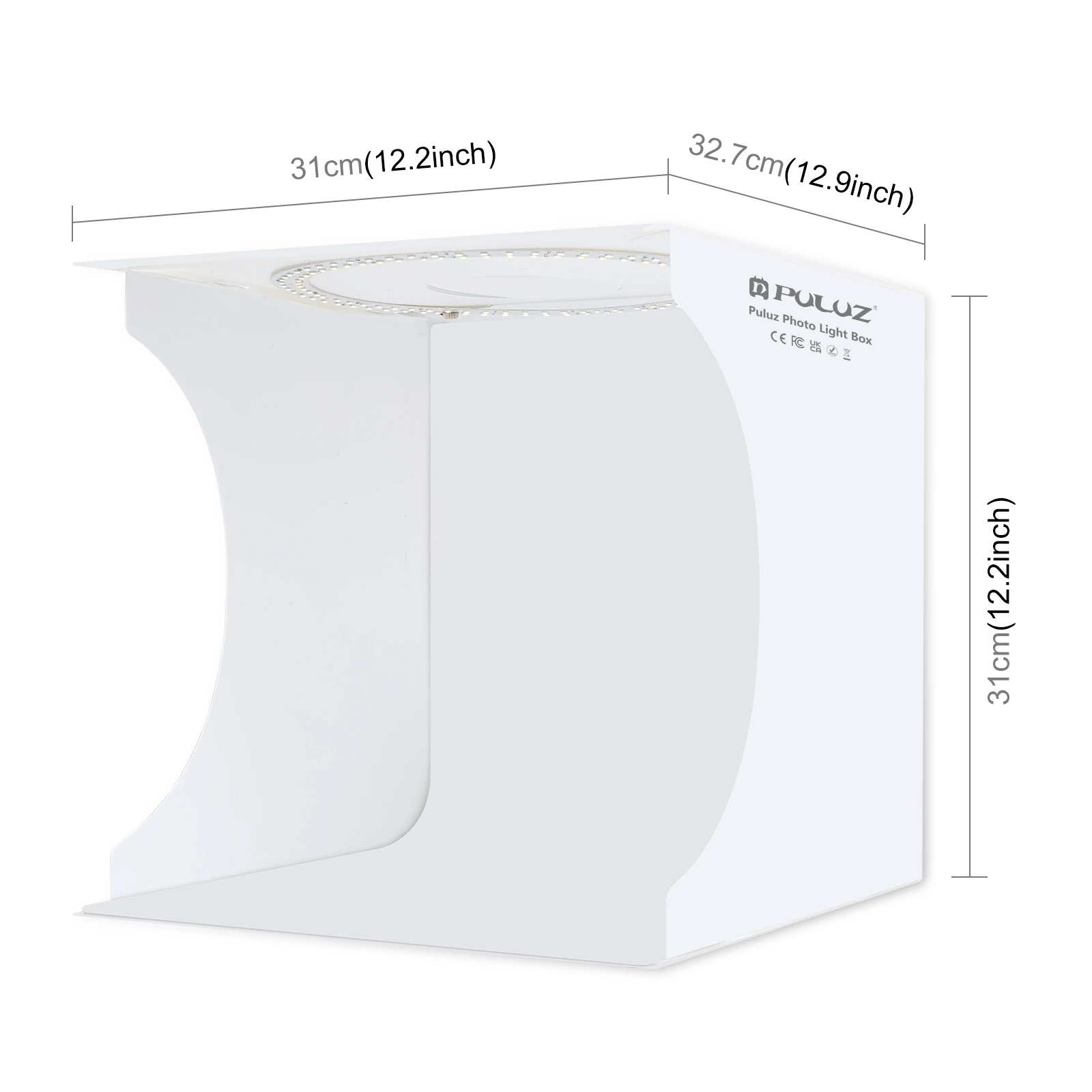 PULUZ 30cm Folding Portable Ring Light Board Photo Lighting Studio Shooting Tent Box Kit with 6 Colors Backdrops
