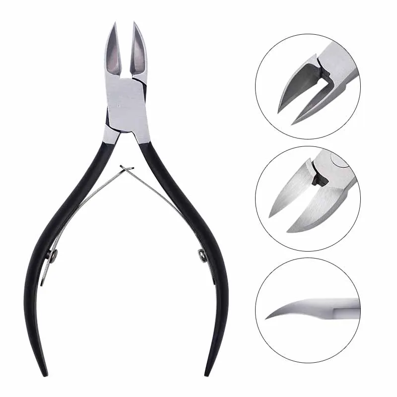 Nail Art Black Stainless Steel Nipper Clipper Cuticle Dead Skin Remove Edge Cutter Scissors Nail Clippers Manicure Tool professional cuticle scissors nail nippers clipper trimmer dead skin remover cuticle cutter manicure supplies tool