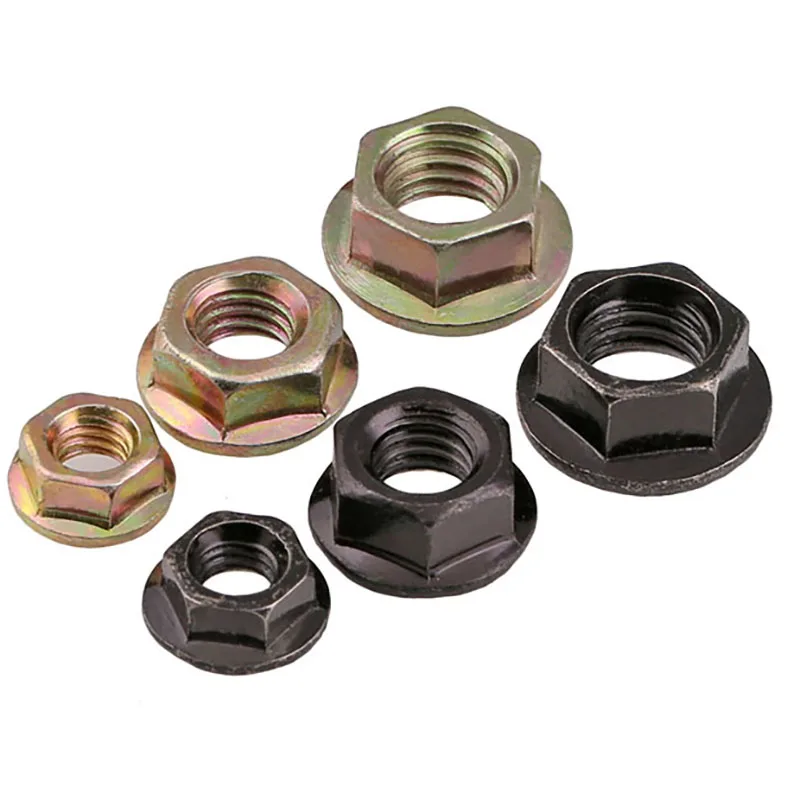 

Serrated Flange Lock Nuts Nickel / Zinc Plated Hexagon Hex Nut M2 2.5 3 4 5 6 8
