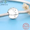 FC Jewelry Fit Original Brand Charms Bracelet Ball Shape Mix Cubic Zirconia Bead Stopper Clip Making Craft Women Berloque 2019 3