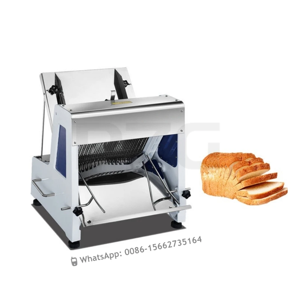 Commercial Mechanical Bakery Bread Shop Cutting Cutter Toast Slicing Machine, Automatic Adjustable Electric Bread Slicer Machine
