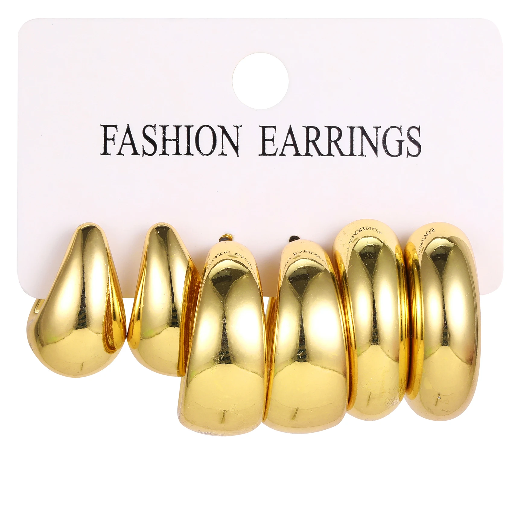 

Fashion Simple Gifts Jewelry Gold Plated Luxury Hoop Earrings for Women New In Boho Punk Chunky Geometric Metal Earring
