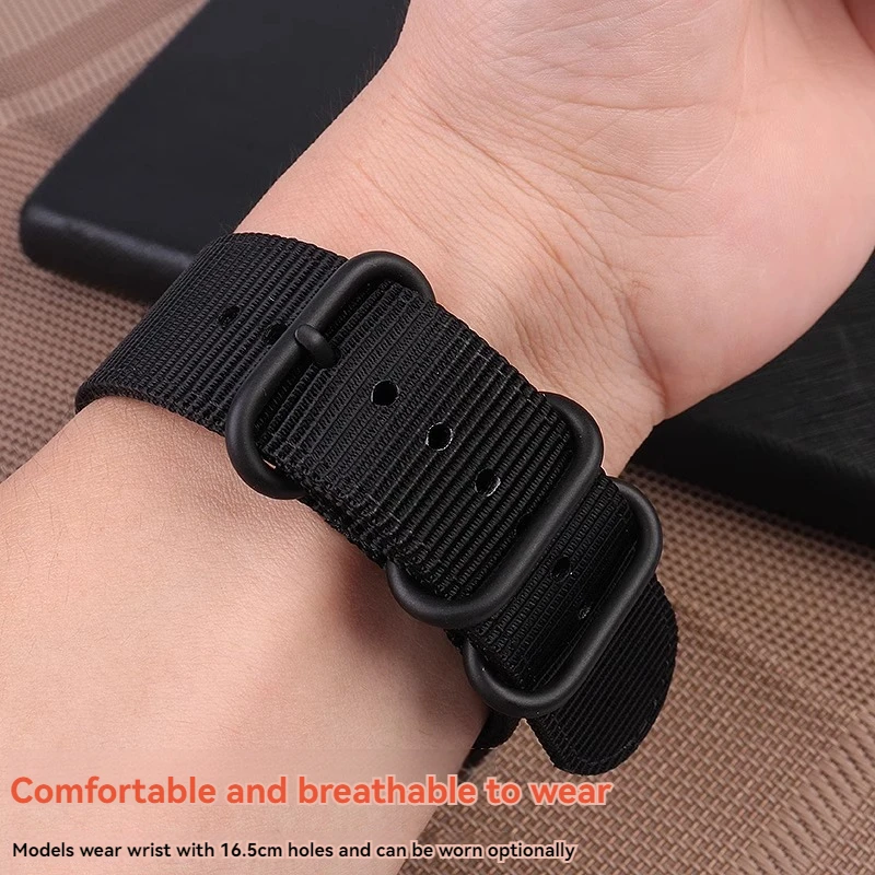 Bracelet Nylon Remplacement Pour Casio G-Shock GW-9400, GW-9300, Etc. - 16 Mm, Boucle En Acier Inox, Réglable