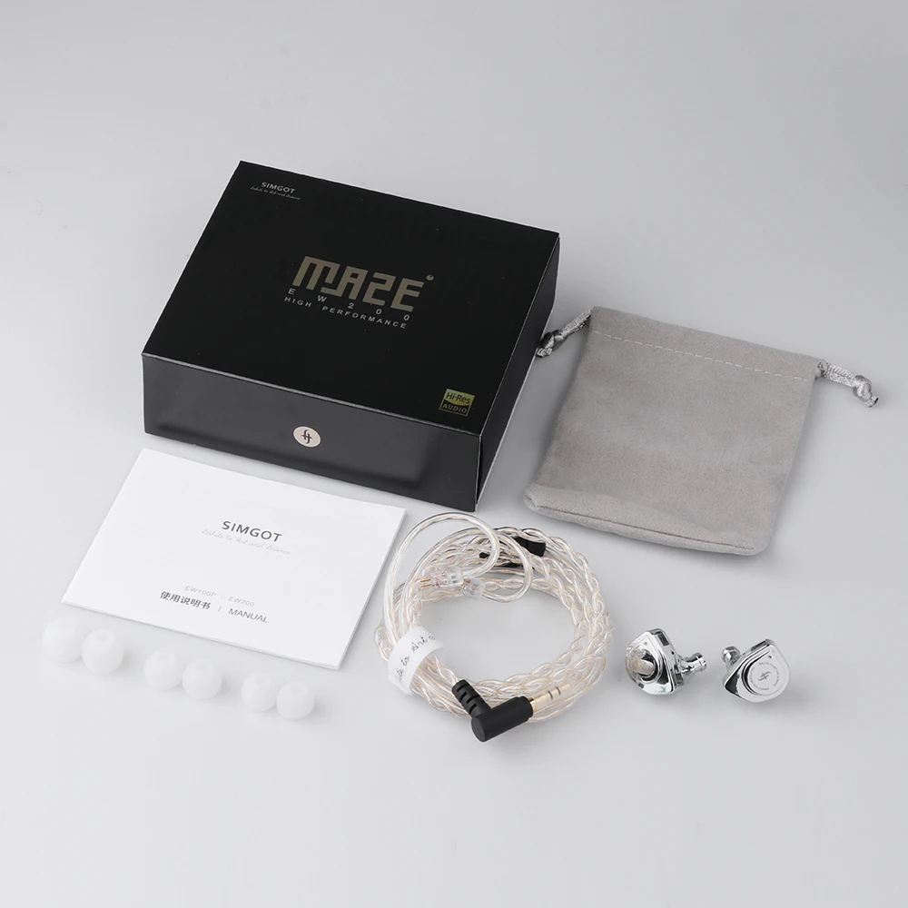 SIMGOT EW200 hifi 이어폰 SCP 10mm clona dual-magnetic-circuit dual-cavity dynamické ovladač in-ear sluchátka počítač hry muzika