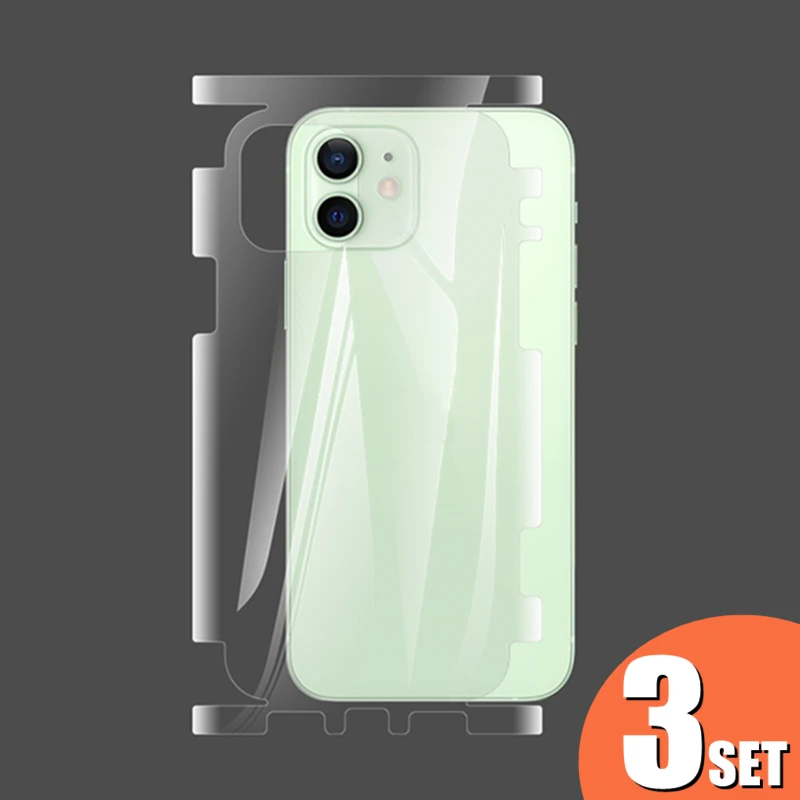 Border Frame Full Cover Back Protector Per Iphone 14 13 Mini 12 Pro Max Iphone 13 12 14Plus Pellicola Idrogel Antigraffio Non Vetro