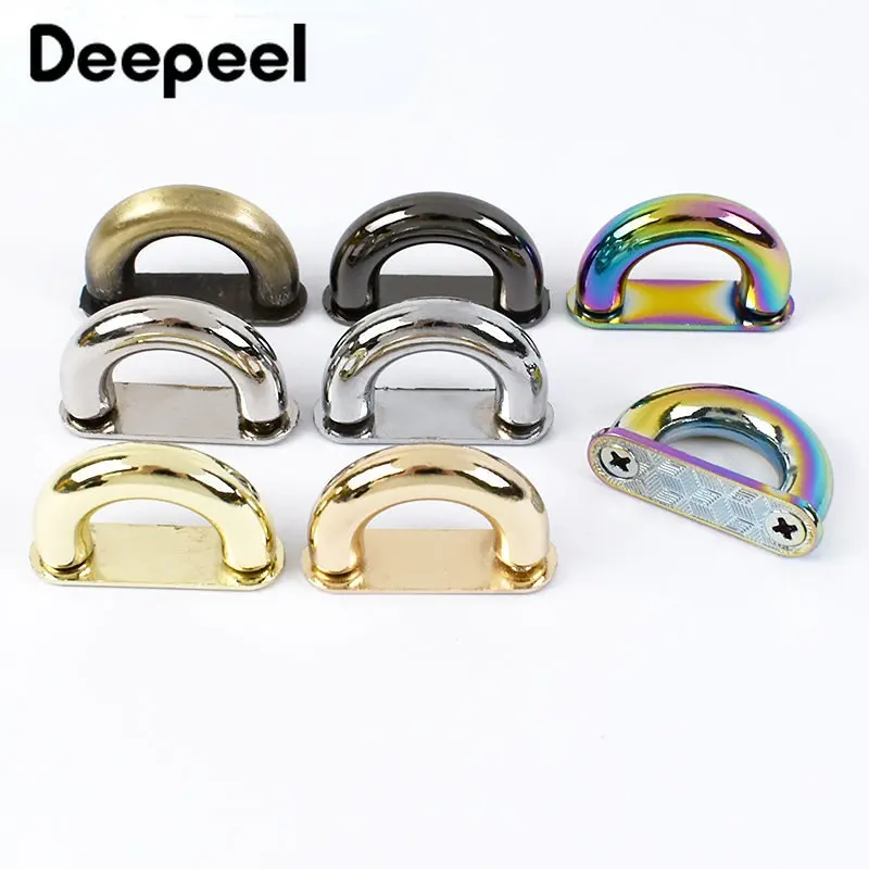 

10/20Pcs Metal Arch Bridge D Ring Buckle Screw Bag Side Clasp Connect Handbag Handle Leather Bags Strap Belt Hanger Accessories