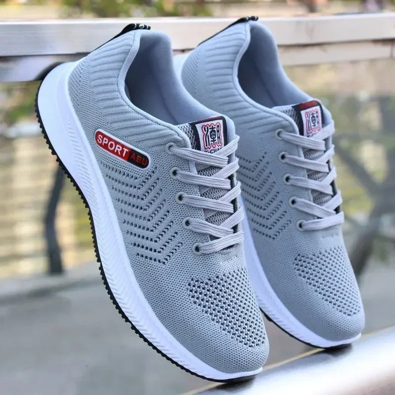 Man Casual Shoes Mens Sports Athletic Shoes Solid Black Trainers Size 39-44 Men Sneakers Lightweight Running Shoes 5