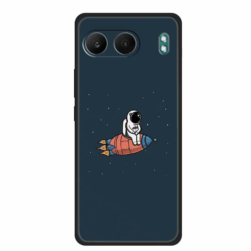 Astronaut Design Soft Silicone TPU Phone Case - Space-Themed Back Cover