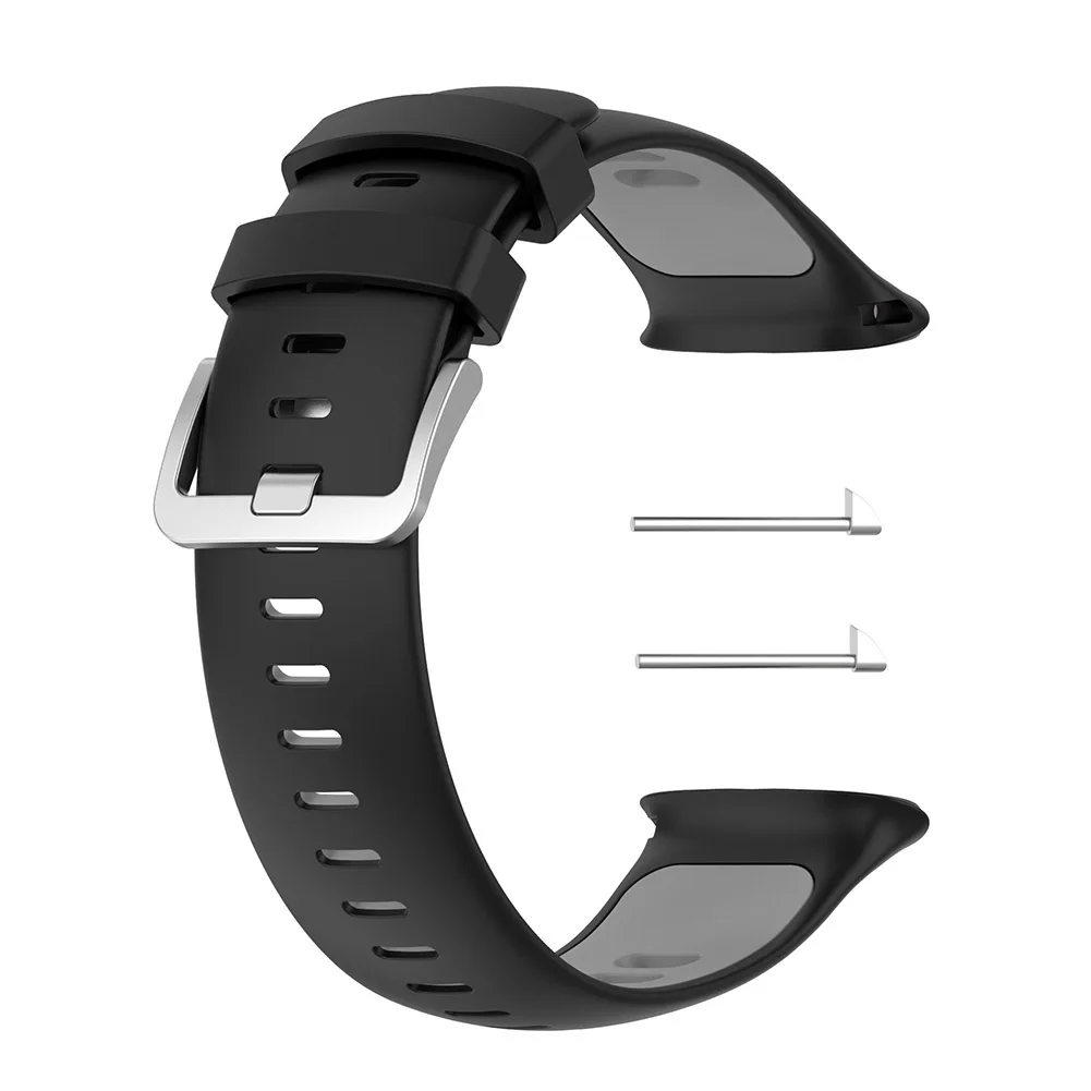 Dual-Color Silicone Adjustable Smartwatch Band - Enhanced Replacement Strap