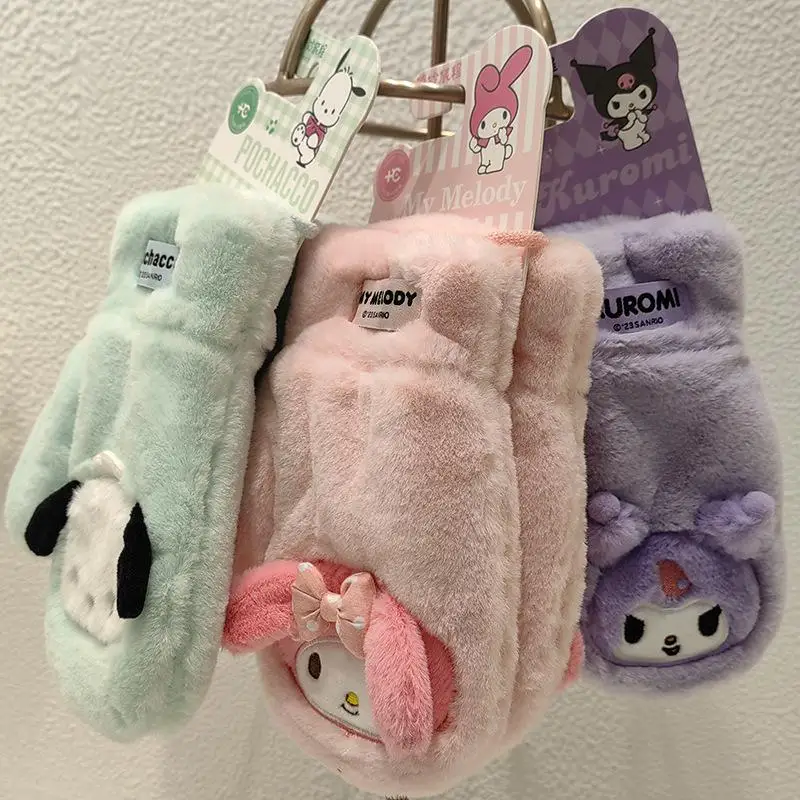 

Kawaii Sanrio Children Gloves Lovely Pochacco My Melody Children Plush Finger Gloves Winter Cold Proof Creative Children Gift