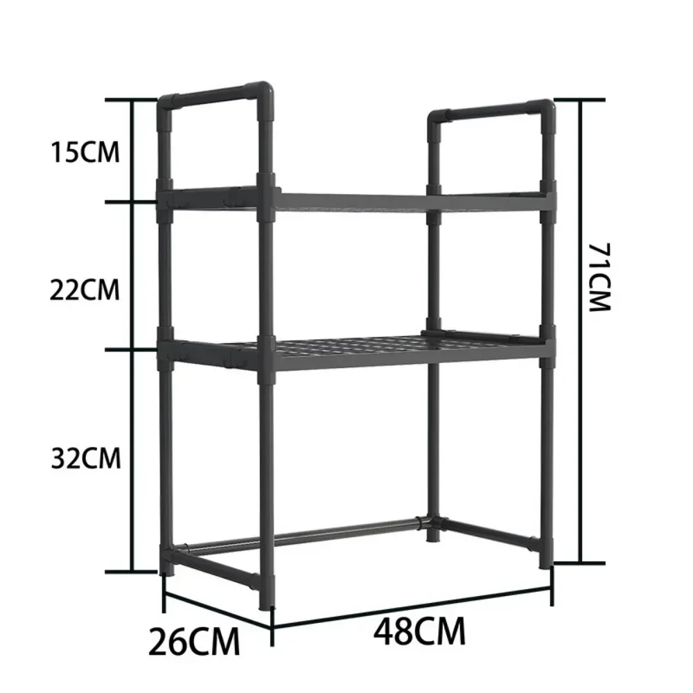 Kitchen Elevated Design Seasoning Rack Microwave Storage RackBilayer Oven Modern Minimalism Kitchen Accessories Organizer 6