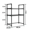 Kitchen Elevated Design Seasoning Rack Microwave Storage RackBilayer Oven Modern Minimalism Kitchen Accessories Organizer 6