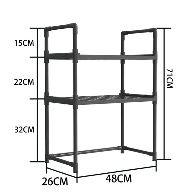 Kitchen Elevated Design Seasoning Rack Microwave Storage RackBilayer Oven Modern Minimalism Kitchen Accessories Organizer 6