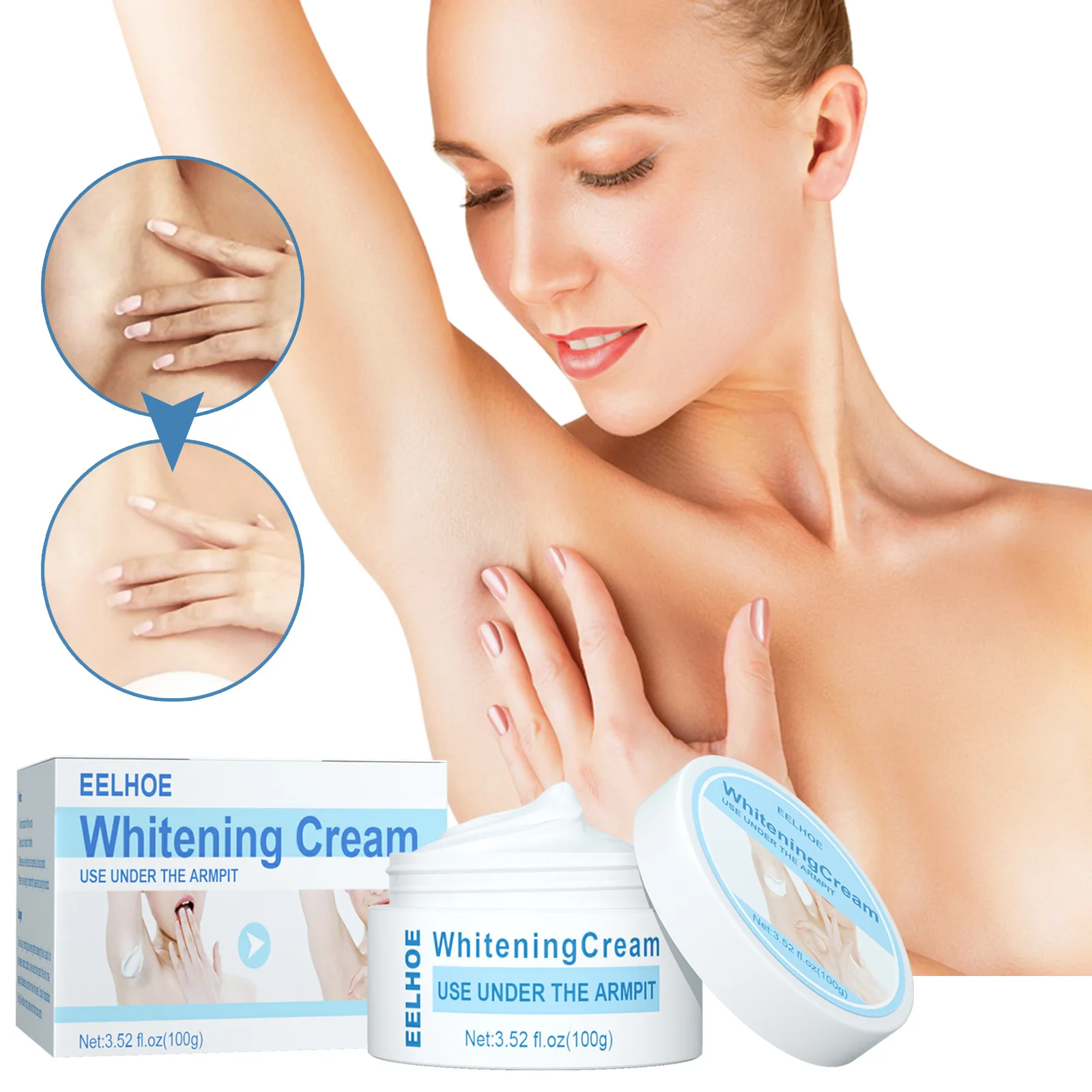 

Skincare Cream for Neck, Back, Legs, Elbows, Moisturizing Skin, Refreshing, Smooth, and Spot Removing Underarm Body Lotion