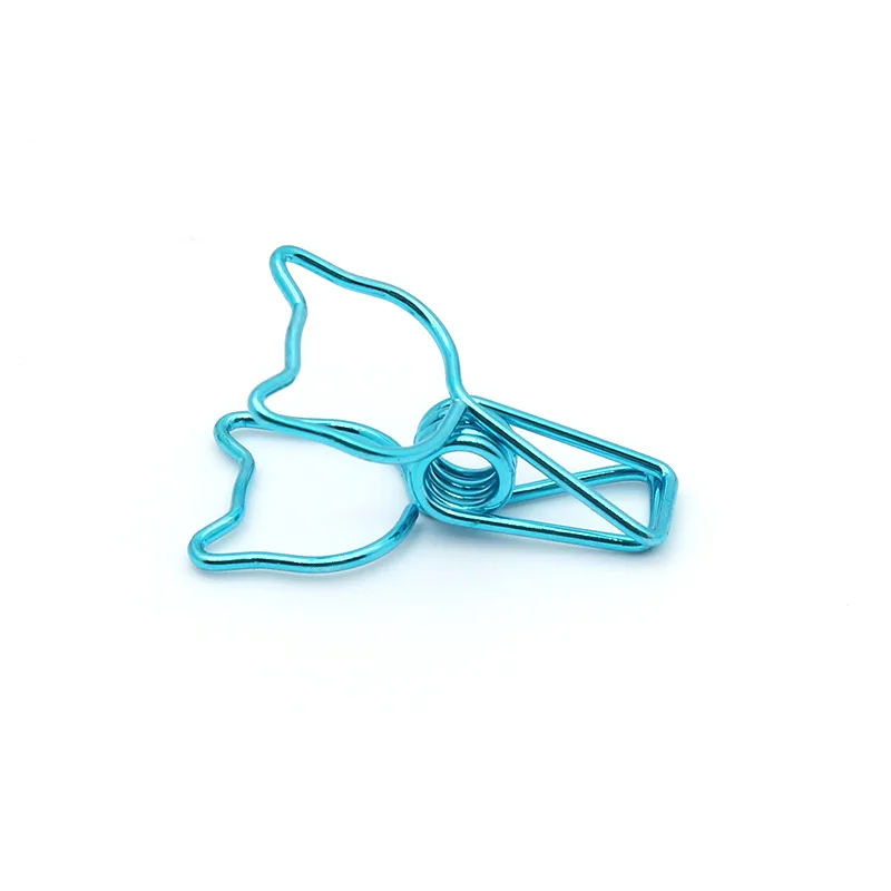 Cute Metal Creative Small Fish Clip Shape Cartoon Colorful Fishtail Clip Dovetail Ins Girl Style Stationery