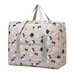 Waterproof Oxford Travel Duffel Bag Portable Large Capacity Foldable Clothing Storage Bag Cartoon Print Lightweight Luggage Bag