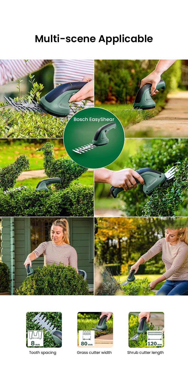 Description Picture 4 of itemBosch Electric Hedge Trimmer Cordless Pruning Shears Battery Rechargeable Shear Hedger for Grass Bonsai Shrub Garden Power Tools
