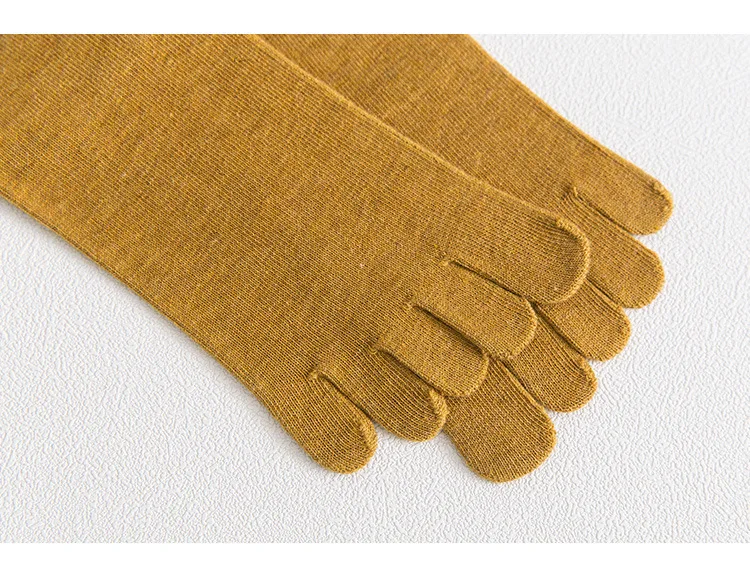 6 Paare/los Baumwolle Fünf Finger Kurze Socken Für Frau Mädchen Solide Atmungsaktive Weiche Elastische Harajuku Socken Mit Zehen Heißer Verkauf – Detail 15