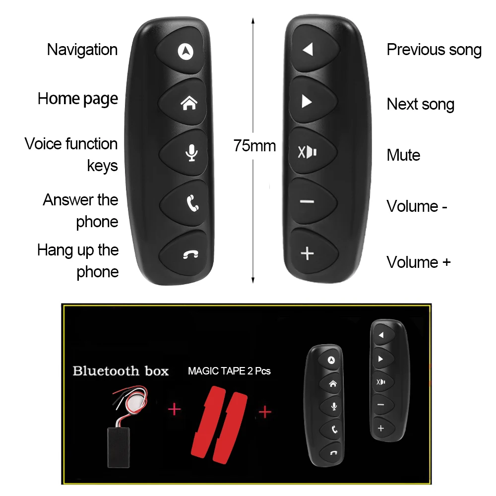 무선 자동차 스티어링 휠 제어 버튼 10 키 라디오 DVD GPS 멀티미디어 네비게이션 헤드 유닛 원격 제어에 대 한 빛나는