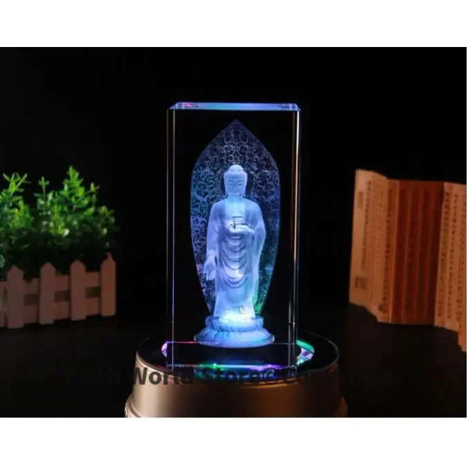 

large GOOD Buddha statue # HOME family Talisman efficacious Protection # Buddhism 3D Crystal the Buddha Shakya Mani statue-gift